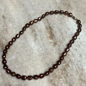 😍925 Bronze Pearl Necklace 😍NWOT